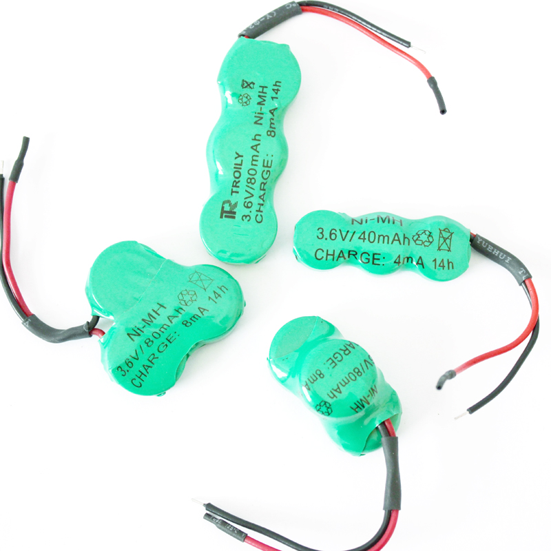  Ni-MH Rechargeable Button Battery Pack 3.6V